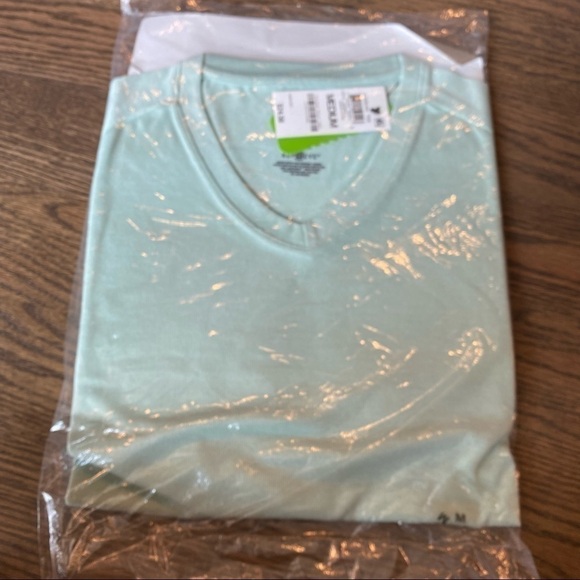Mens NWT INC thin mesh v neck tee shirt light weight size medium - Picture 2 of 6